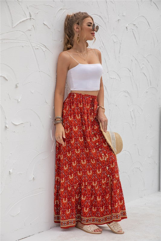 Boho Summer Maxi Skirt