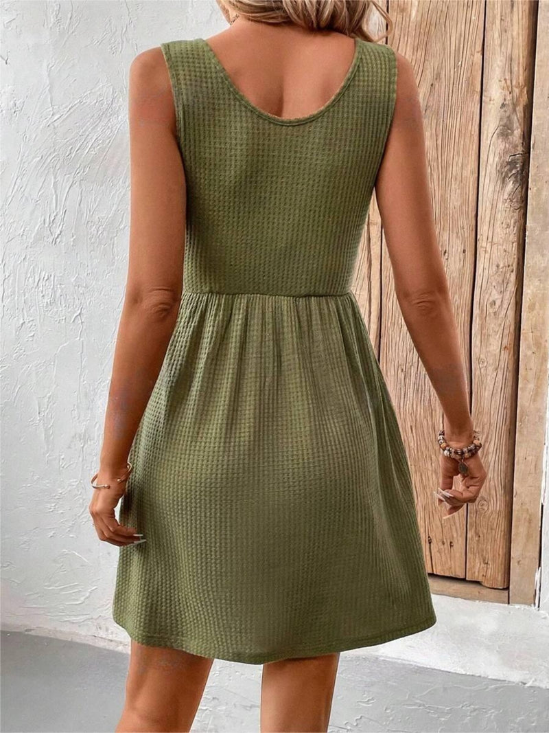 *2 COLORS* Scoop Neck Wide Strap Tank Dress