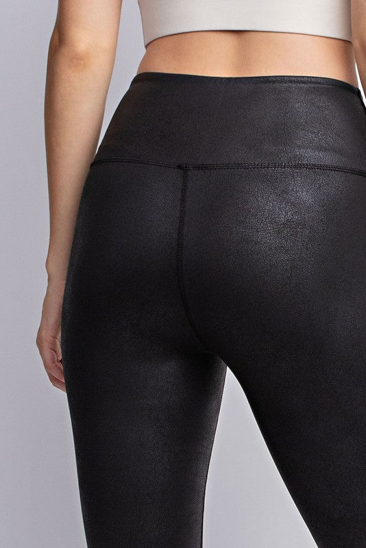 Plus Tummy Control Faux Spanx Leggings