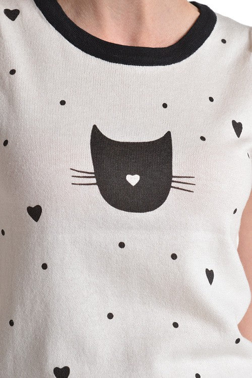 Kitty Cat  Sweater Top