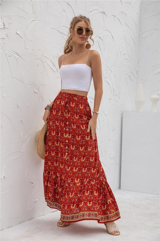 Boho Summer Maxi Skirt