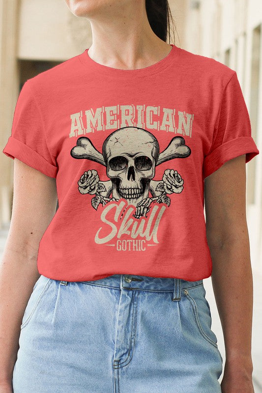 American Skull Gothic Vintage Graphic Tee
