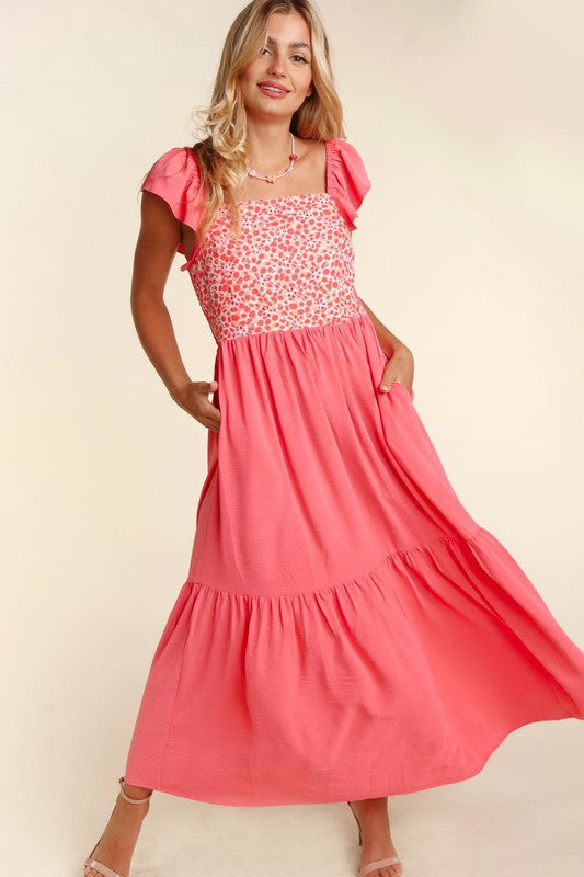 Summer Lovin'  Embroidery Maxi Dress w/ Pockets