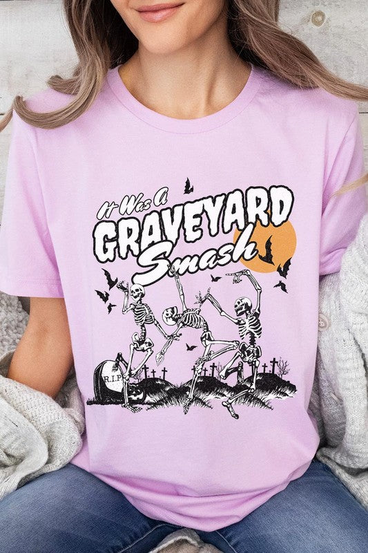 20 COLORS - Graveyard Smash Skeleton Halloween Graphic Tee