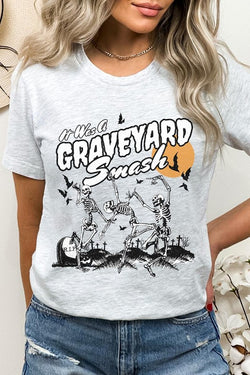 20 COLORS - Graveyard Smash Skeleton Halloween Graphic Tee