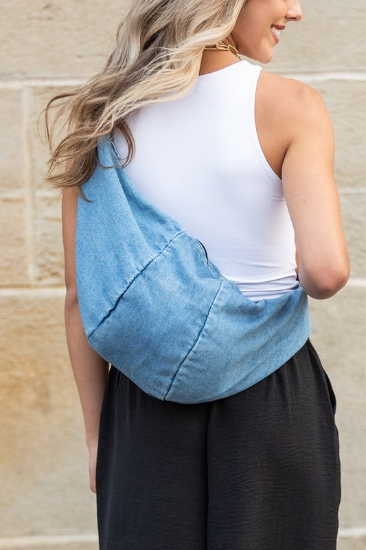 Tatum Denim Sling Bag