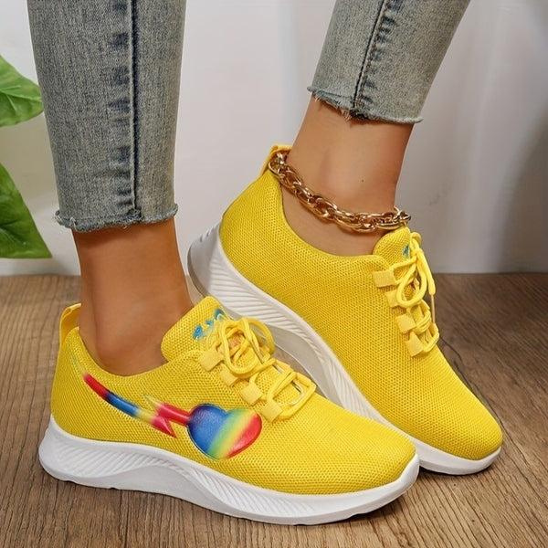 Colorful Days Mesh Lace-Up Sneakers