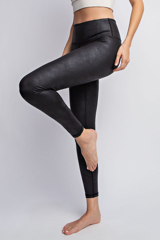 Plus Tummy Control Faux Spanx Leggings