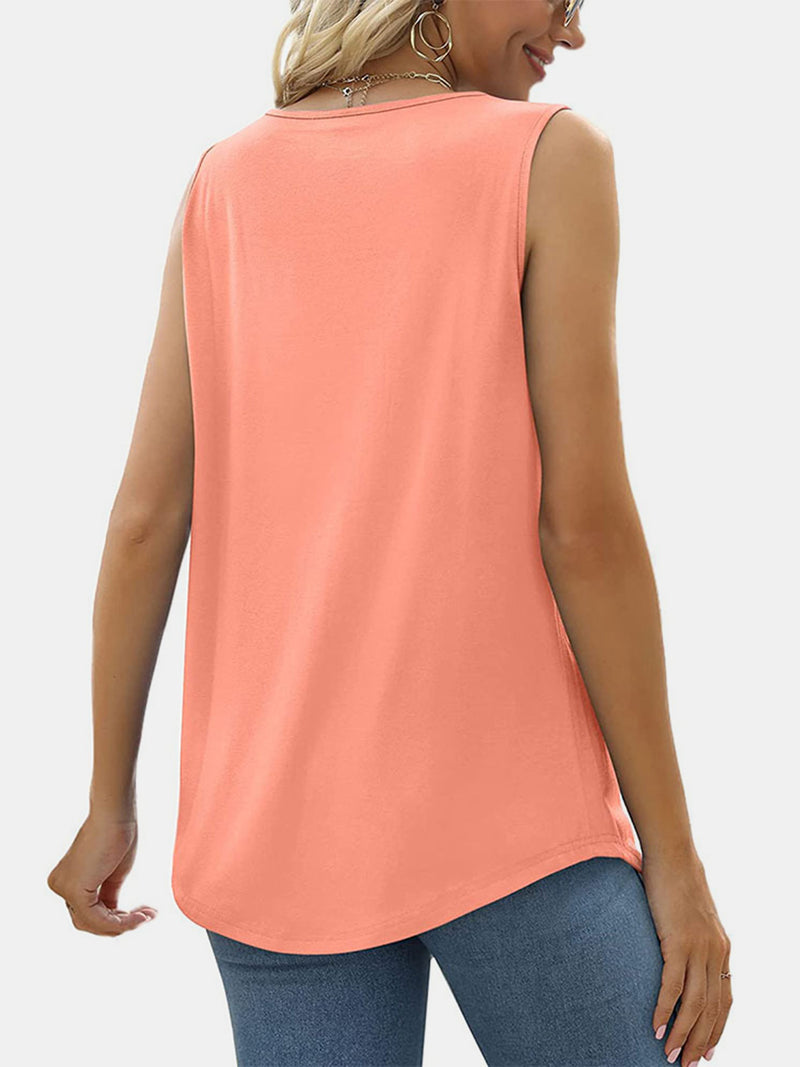 *6 COLORS* Ruched Square Neck Tank