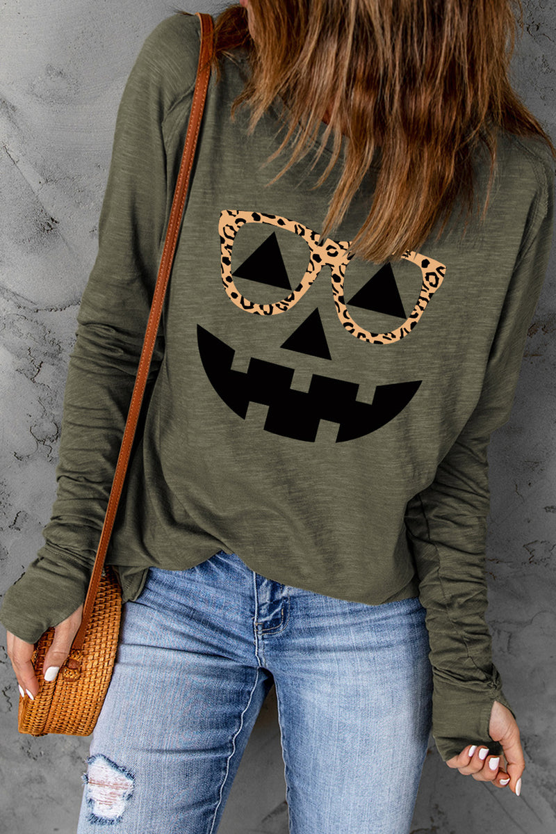 Chic Pumpkin Thumbhole Tee