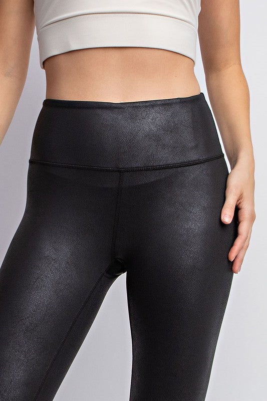 Plus Tummy Control Faux Spanx Leggings