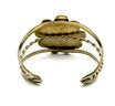 Vintage Boho Abalone Flower Cuff Bracelet