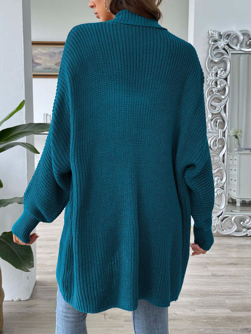 6 COLORS - Open Front Long Sleeve Cardigan