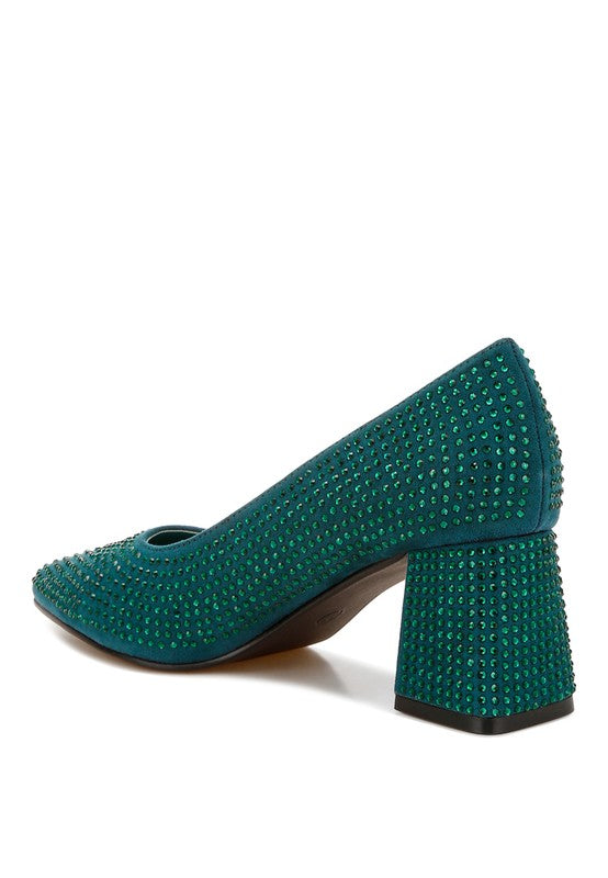 Caspia Rhinestones Embellished Pumps