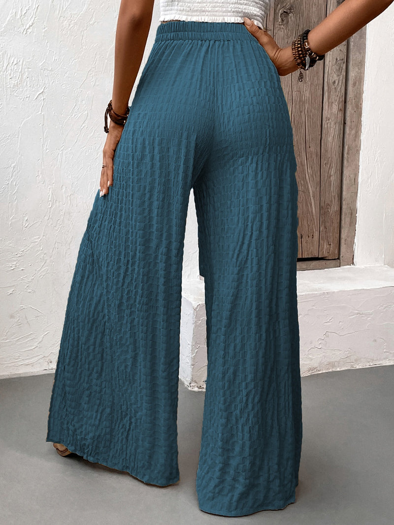 * 2 COLORS* Must Have Tied Slit Wide Leg Pants