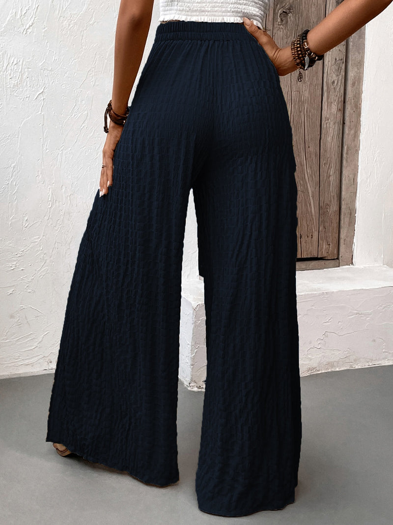 * 2 COLORS* Must Have Tied Slit Wide Leg Pants