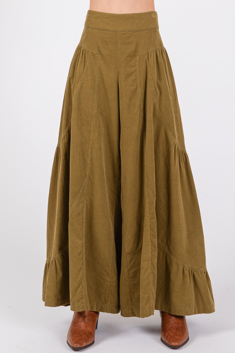 You Need High Rise Corduroy Wide Leg Pants