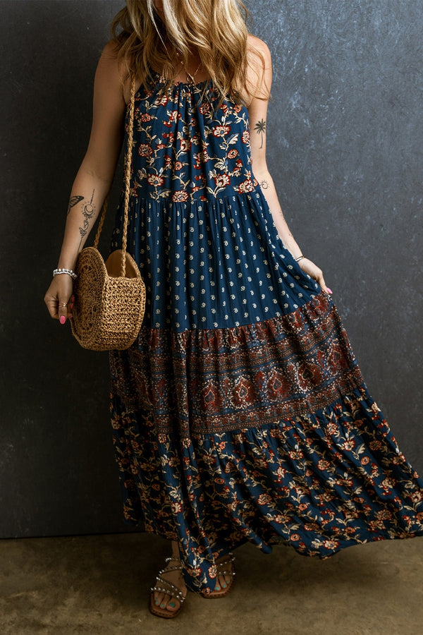 The Cutest Printed Scoop Neck Cami Dress