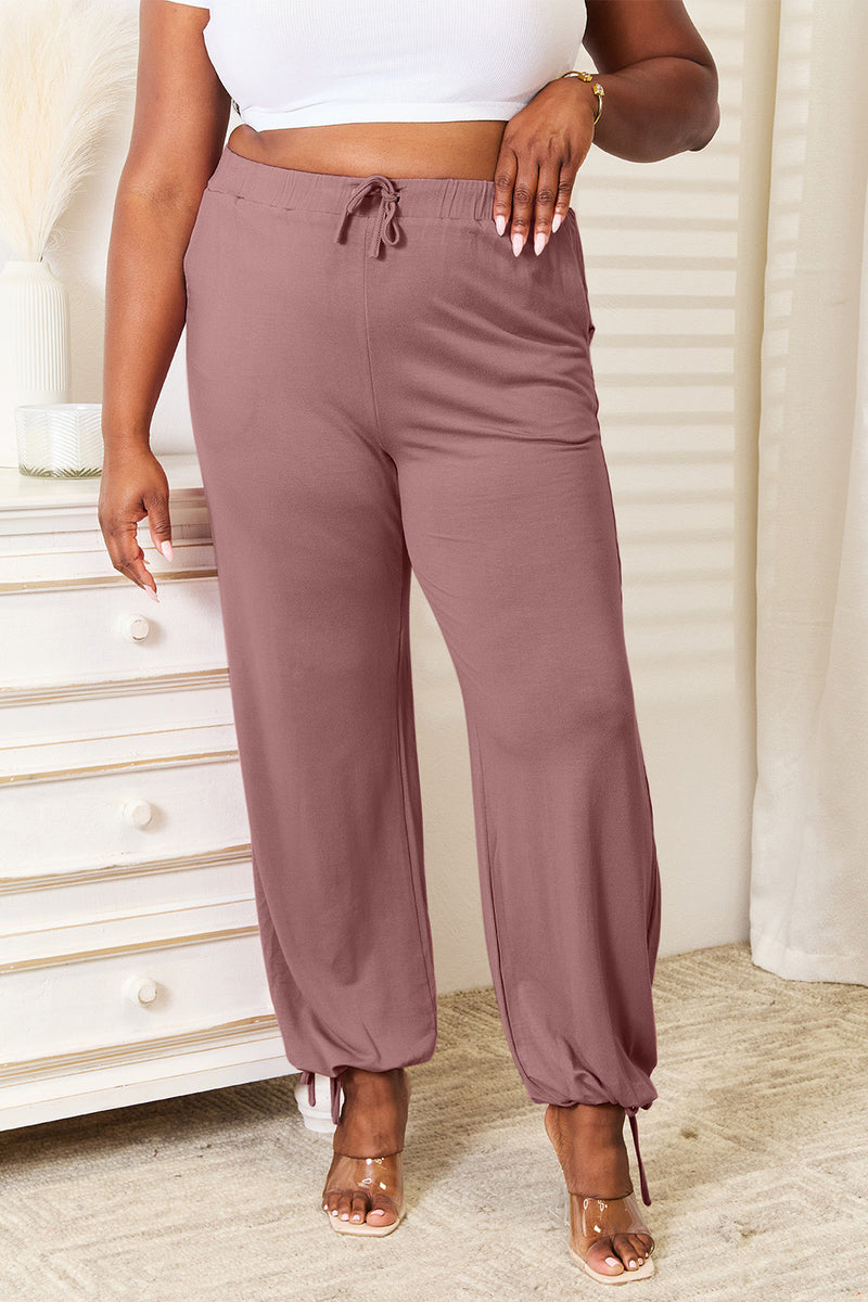 *4 COLORS* Soft Rayon Drawstring Waist Pants with Pockets