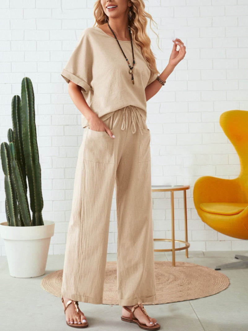 The Cutest Top and Pocketed Pants Set