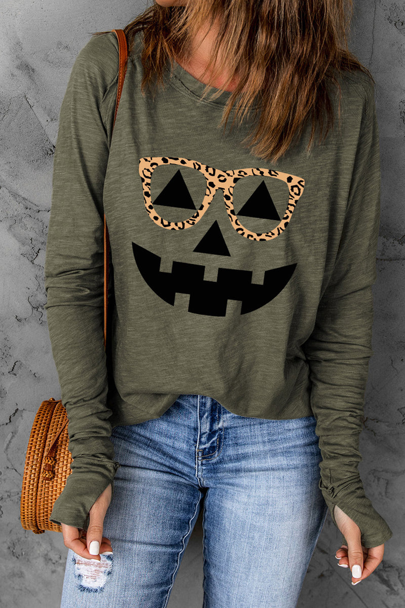 Chic Pumpkin Thumbhole Tee