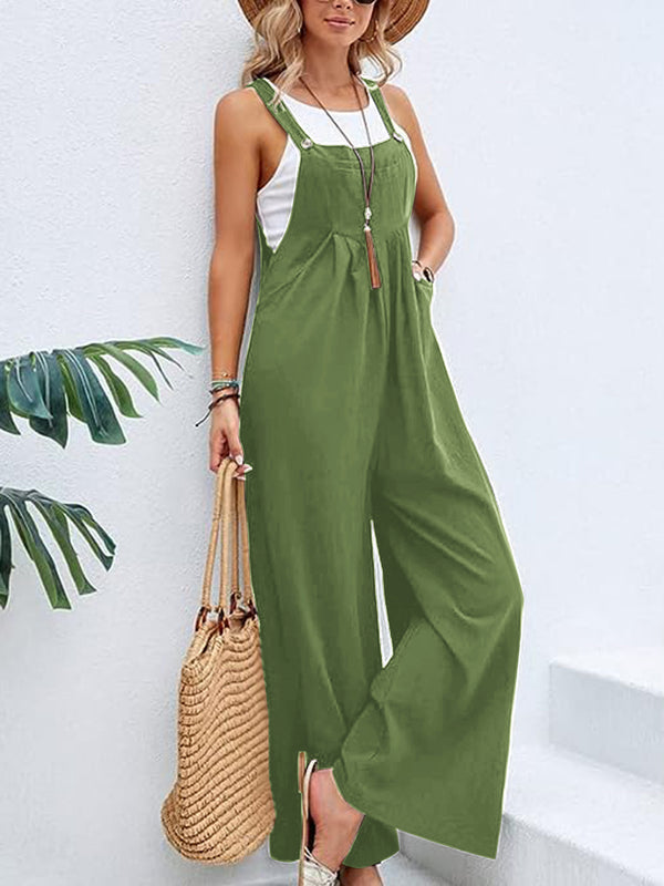 The Perfect Wide Leg Overalls with Pockets