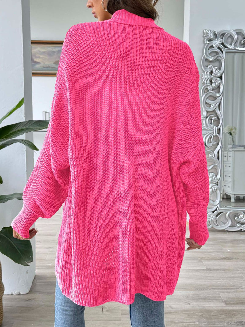 6 COLORS - Open Front Long Sleeve Cardigan