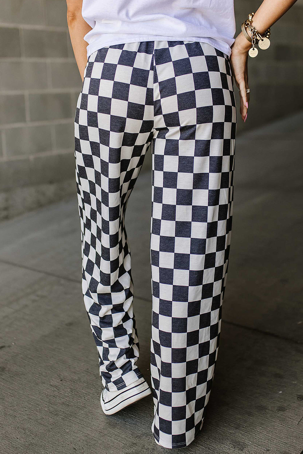 パンツ not conventional check wide half pants d13524ea500d8432773a3b7f4dfe5d