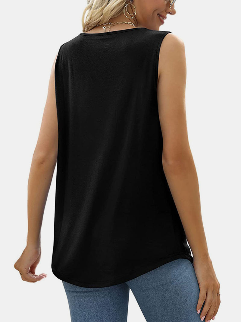 *6 COLORS* Ruched Square Neck Tank