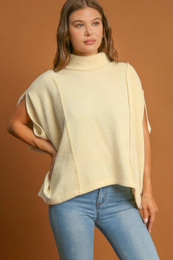 Mock Neck Short Sleeve Top