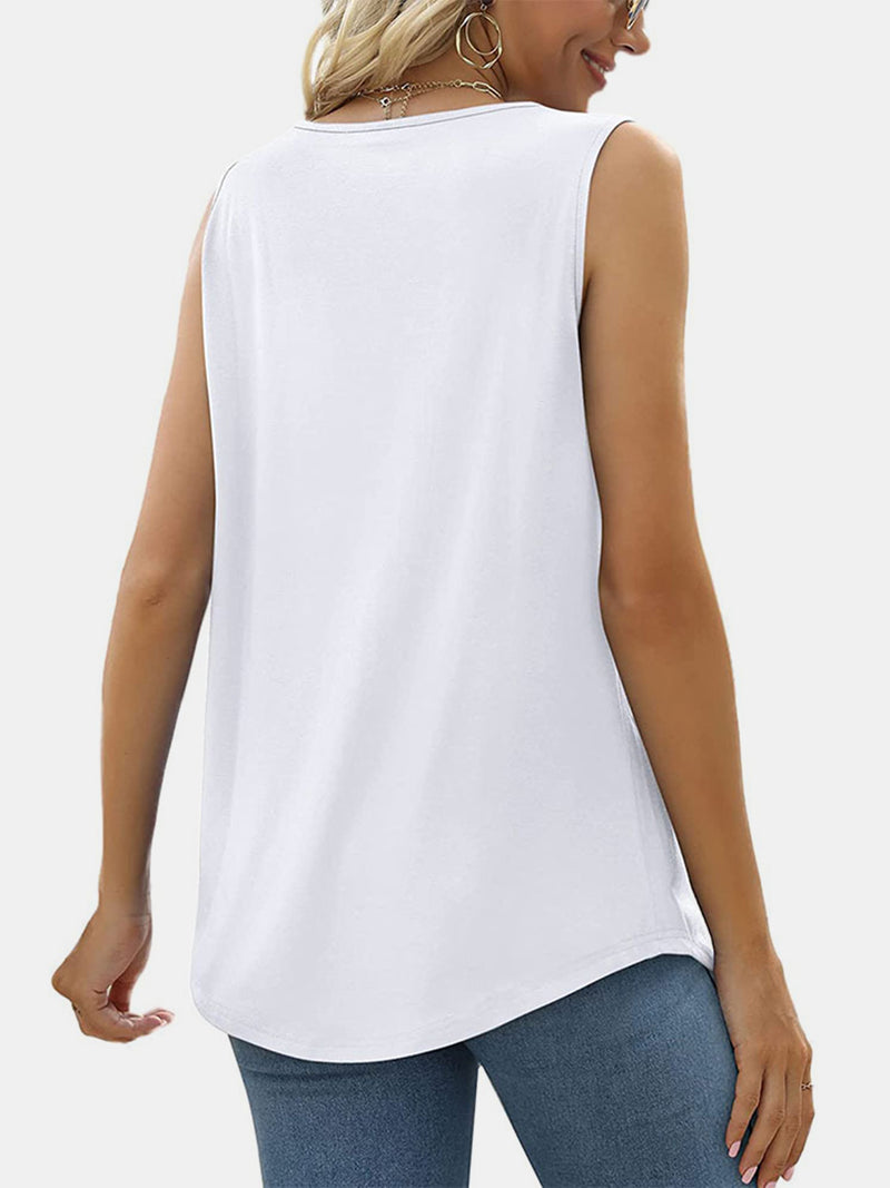 *6 COLORS* Ruched Square Neck Tank