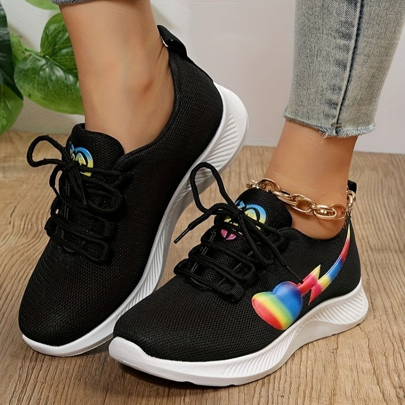 Colorful Days Mesh Lace-Up Sneakers