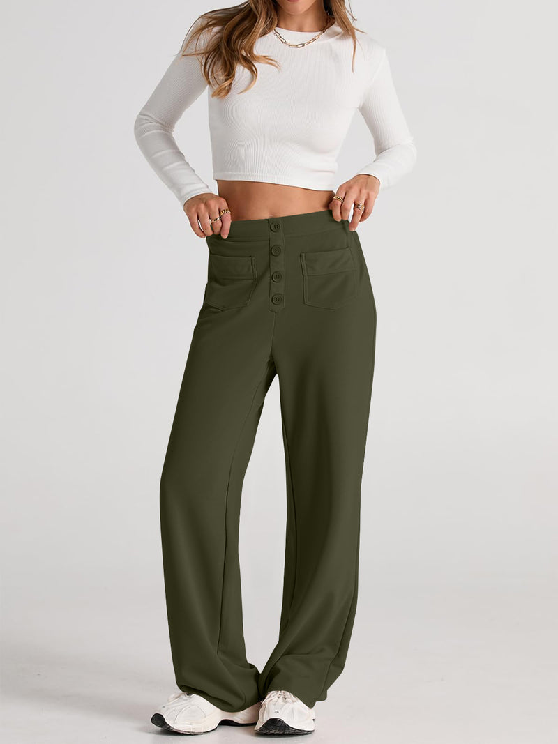 High Waist Wide Leg Pants