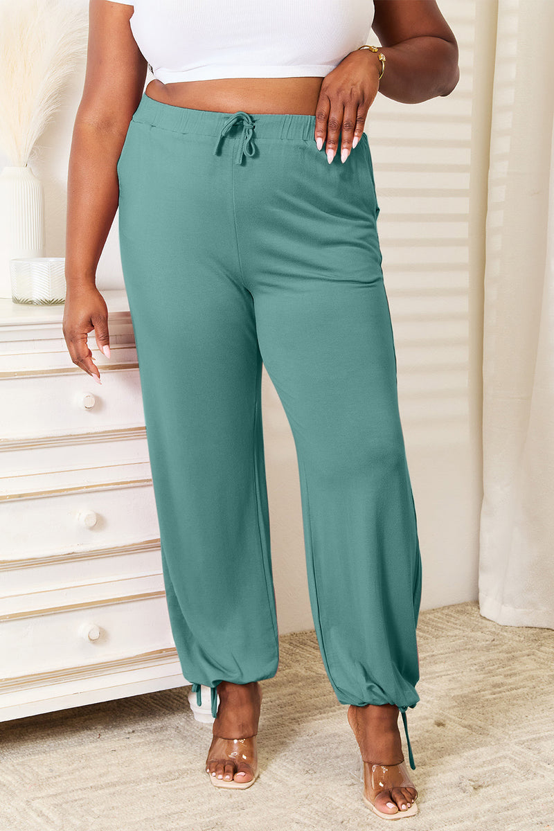 *4 COLORS* Soft Rayon Drawstring Waist Pants with Pockets