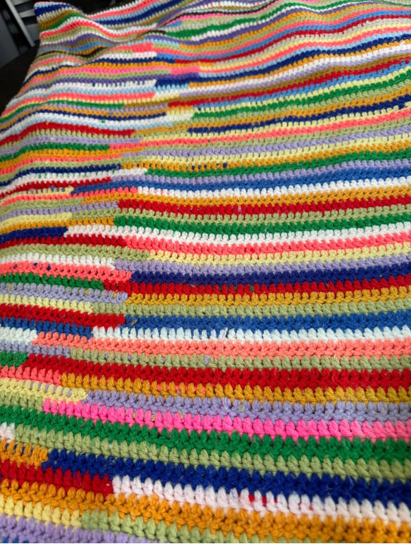 Vintage MCM Afghan 5 X 6