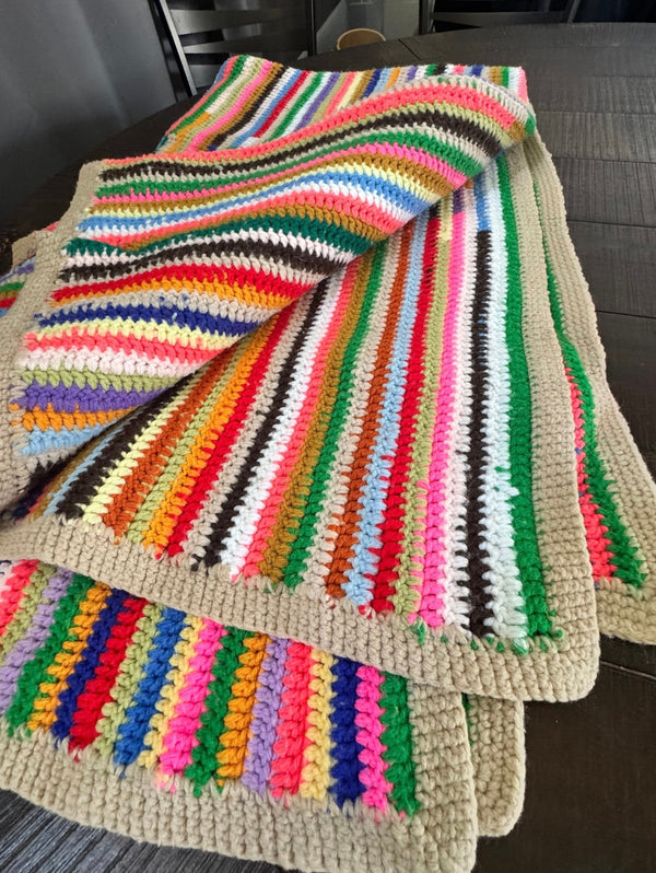 Vintage MCM Afghan 5 X 6