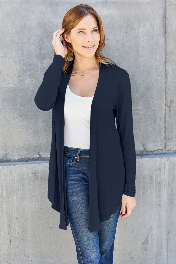 *5 COLORS*  Open Front Long Sleeve Cardigan