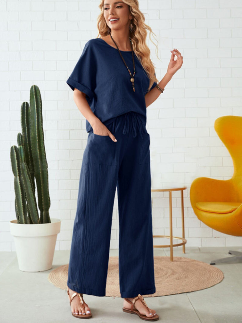 The Cutest Top and Pocketed Pants Set