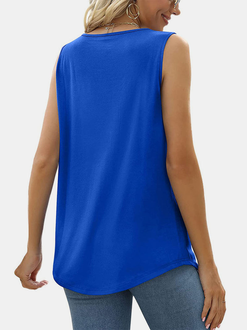 *6 COLORS* Ruched Square Neck Tank