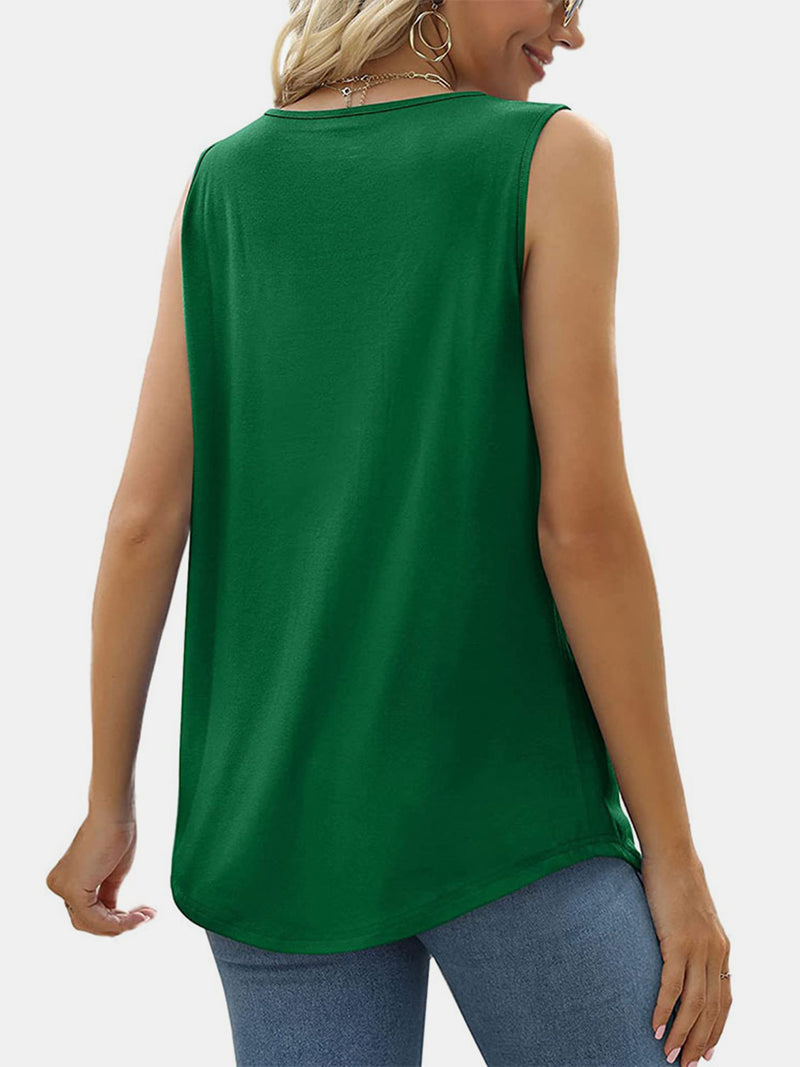 *6 COLORS* Ruched Square Neck Tank