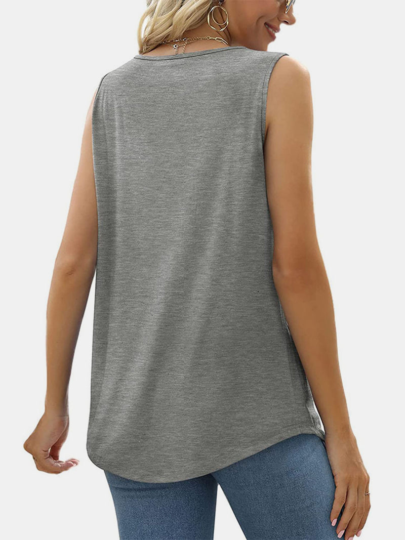 *6 COLORS* Ruched Square Neck Tank