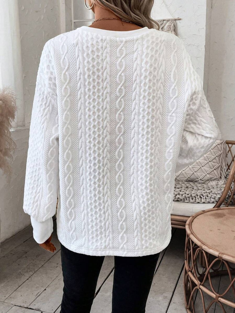 Must Have V-Neck Long Sleeve Sweatshirt