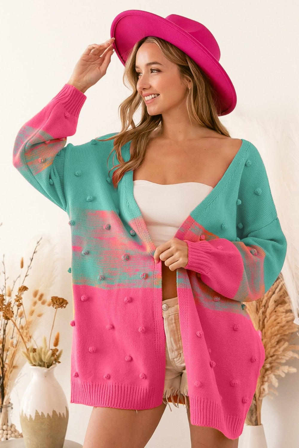 トップス bibiy. heart ponpon cardigan d4e4d2dd-9924-463d-b41f-
