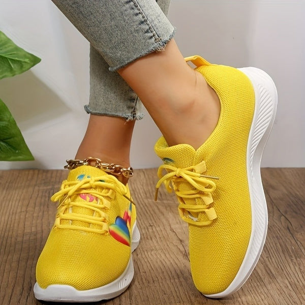 Colorful Days Mesh Lace-Up Sneakers