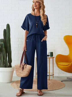 The Cutest Top and Pocketed Pants Set