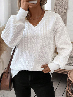 Must Have V-Neck Long Sleeve Sweatshirt