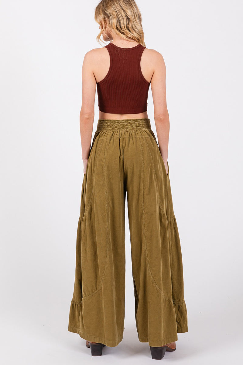 You Need High Rise Corduroy Wide Leg Pants