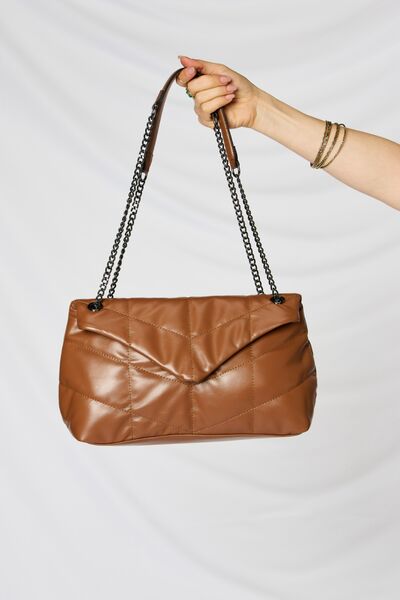 Boujee  PU Leather Chain Handbag