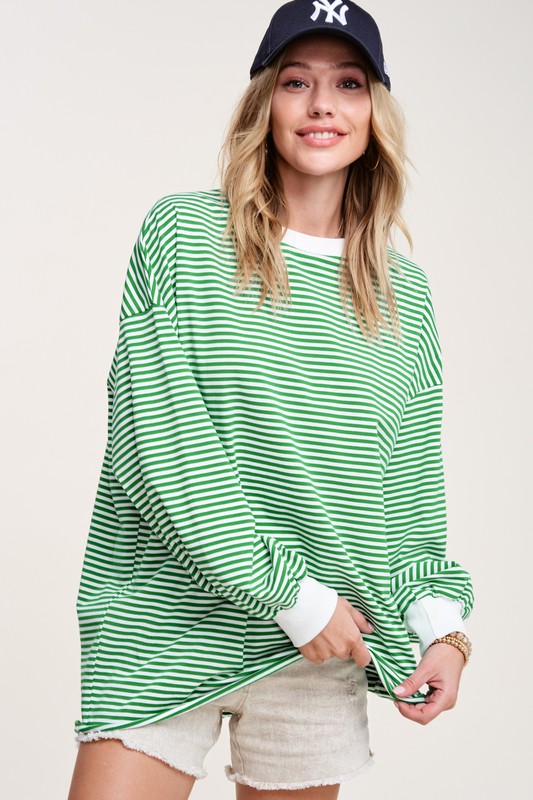Oversized Striped Claire Top