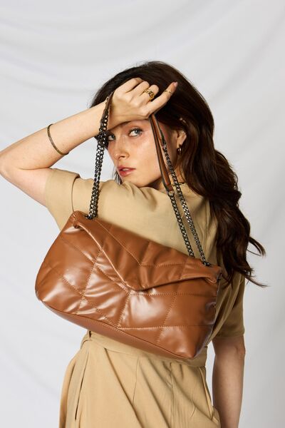 Boujee  PU Leather Chain Handbag